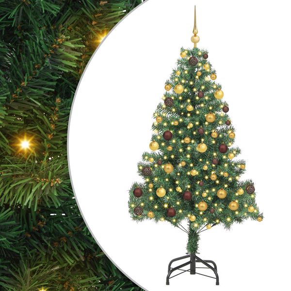 vidaXL Christmas Tree with 300 LEDs with Stand Green 70.9" PVC