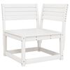vidaXL Garden Lounge Set White Solid Pine Wood Medium Modular