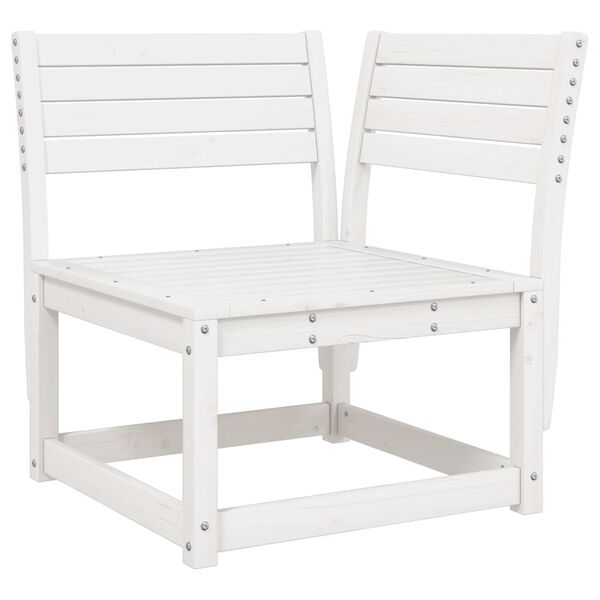 vidaXL Garden Lounge Set White Solid Pine Wood Medium Modular