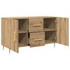 vidaXL Sideboard Artisan Oak Engineered Wood, Metal 39.4 in Sideboard