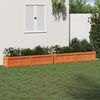 vidaXL Garden Planter Set of 2 Wax Brown Solid Pine Wood Large