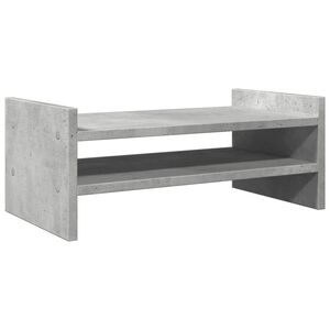 vidaXL Monitor Stand Concrete Grey 19.7x10.6x7.9" Engineered Wood