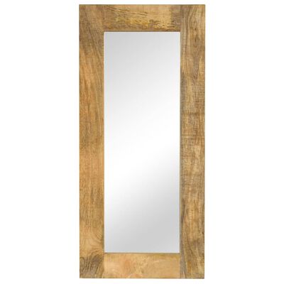 vidaXL Mirror Solid Mango Wood 19.7"x43.3"