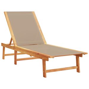 vidaXL Sun Lounger Taupe
