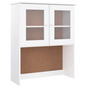 vidaXL Dresser Top White Solid pine wood, Glass Medium Dresser Top