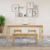 vidaXL Dining Table Honey Solid Pine Wood 63.0 x 31.5 x 29.5 in
