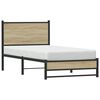 vidaXL Bed Frame Sonoma Oak Steel Twin Bed Frame Rectangular Modern