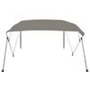 vidaXL 4-bow Bimini Top Grey 95.7x96.1x53.9"