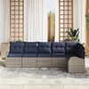 vidaXL Garden Sofa Set Grey Poly Rattan