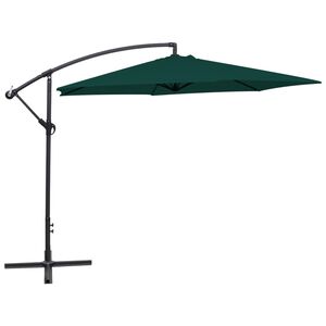 vidaXL Cantilever Garden Parasol Green Polyester 9.8 ft diameter