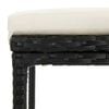 vidaXL Garden Bar Set Black, Cream White