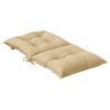 vidaXL Low Back Chair Cushion Set of 4 Melange Beige