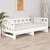 vidaXL Day Bed White Solid pine wood 2x