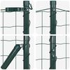 vidaXL Fence with Post Green 3.94 x 82.02 ft Steel