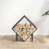 vidaXL Firewood Rack Anthracite 19.7x9.8x19.7" Cold-rolled steel