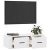 vidaXL TV Cabinet High gloss white Engineered wood Standard