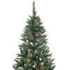 vidaXL Christmas Tree Green and white PVC, iron 70.9 in tall