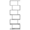vidaXL Room Divider Bookcase Grey Sonoma Engineered wood 6-tier