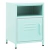 vidaXL Nightstand Set of 2 Mint Steel Small Nightstand Square