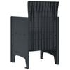 vidaXL Garden Chair 4 pcs Anthracite 20.87 x 19.29 x 33.46 in