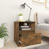 vidaXL Nightstand Set of 2 Smoked Oak Engineered wood Medium Storage