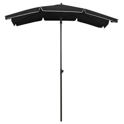 vidaXL Garden Parasol with Pole 78.7"x51.2" Black