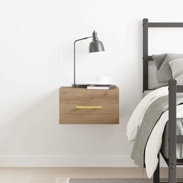 vidaXL Bedside Cabinet artisan oak 35 x 35 x 20 cm Engineered wood
