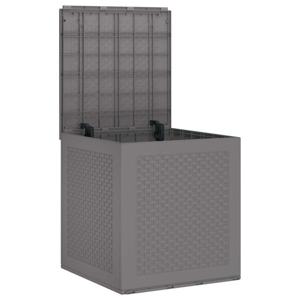 vidaXL Garden Storage Box Light Grey 55 x 53 x 57 cm Polypropylene