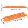 vidaXL Traction Boards 2 pcs Orange 42.1"x12.2"x2.8" Nylon