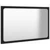 vidaXL Bathroom Mirror Black 23.6"x0.6"x14.6" Engineered Wood