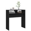 vidaXL Console Table Black 30.7x11.8x31.5" Engineered Wood