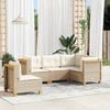 vidaXL Garden Sofa Set Beige, Cream White