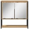 vidaXL Bathroom Mirror Cabinet with Shelf artisan oak 60 x 16 x 60 cm