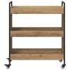 vidaXL Kitchen Trolley Artisan Oak 27.56 x 11.81 x 32.28 in