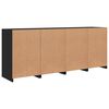 vidaXL Sideboard Black Engineered wood, Glass Large Sideboard