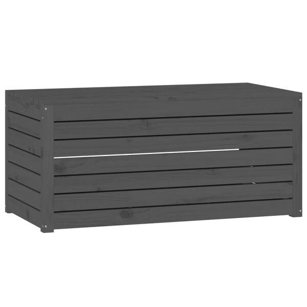 vidaXL Garden Box Grey Solid pine wood 39.8x19.9x18.3 in Storage