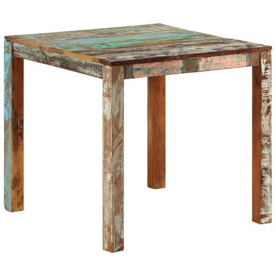 vidaXL Dining Table 32.3"x31.5"x29.9" Solid Reclaimed Wood