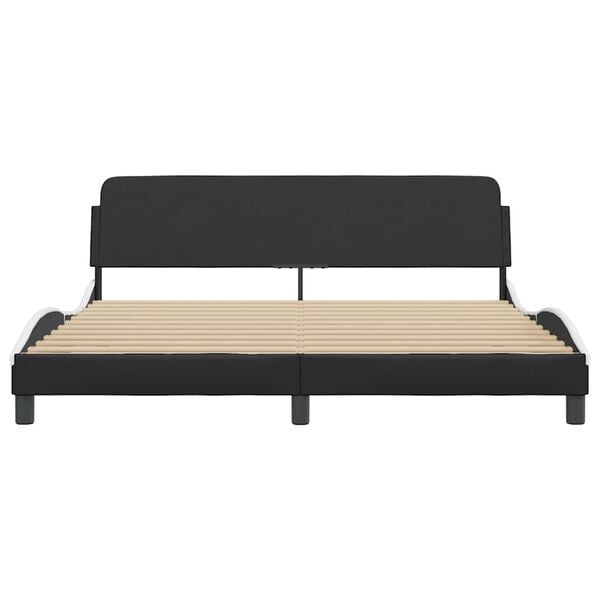vidaXL Bed Frame Black and White