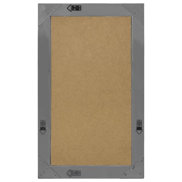 vidaXL Wall Mirror Black Wood, Glass, Engineered Wood 19.7 x 31.5 in