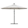 vidaXL Cantilever Garden Parasol Sand Polyester fabric Large Tiltable