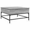vidaXL Coffee Table Grey Sonoma Engineered Wood, Metal 31.5 in x 31.5 in