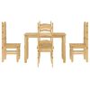 vidaXL Dining Set Honey Solid pinewood with a honey wax finish 5 Piece Set