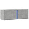 vidaXL TV Wall Cabinet Concrete Grey Engineered Wood 39.4 in