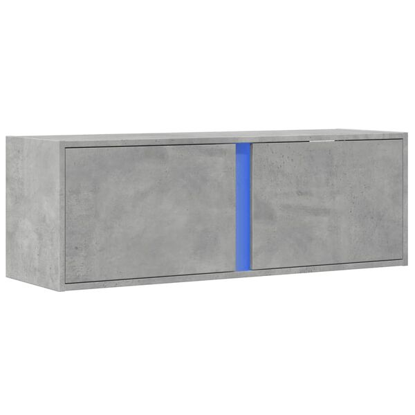 vidaXL TV Wall Cabinet Concrete Grey Engineered Wood 39.4 in