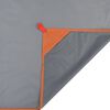 vidaXL Picnic Blanket with Pegs Gray and Orange 80.7"x61"