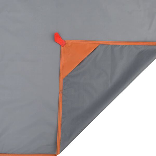 vidaXL Picnic Blanket with Pegs Gray and Orange 80.7"x61"