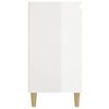 vidaXL Bedside Cabinet Set of 2 Glossy white Engineered wood Medium