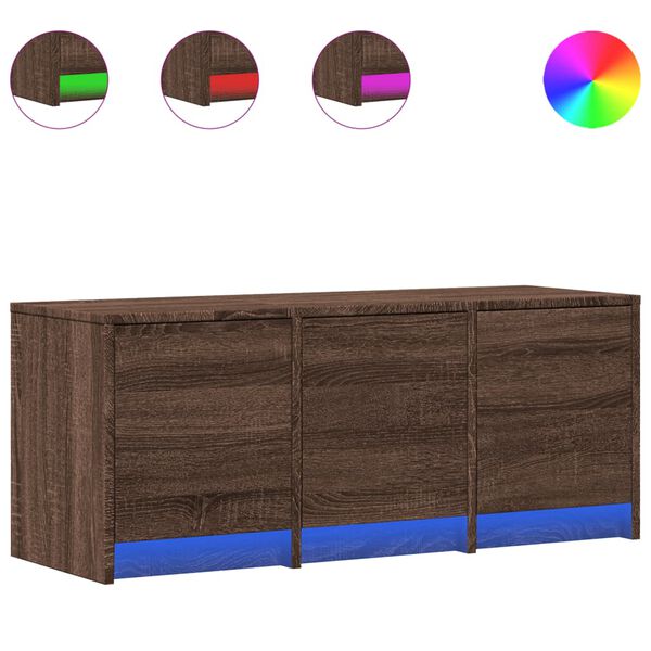 vidaXL TV Cabinet Brown Oak Engineered Wood Medium TV Cabinet