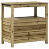 vidaXL Potting Table Natural wood Solid pine wood Medium Potting Table