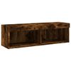 vidaXL TV Stand with LED Lights Smoked Oak 39.4"x11.8"x11.8"
